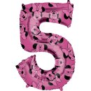 Anagram Folienballon -Zahl 5- Minnie Maus Rosa Folie...