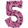 Anagram Folienballon -Zahl 5- Minnie Maus Rosa Folie 66cm-1St