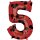 Anagram Folienballon -Zahl 5- Mickey Maus Rot Folie 66cm-1St