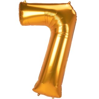 Anagram Folienballon -Zahl 7- Gold 134cm-1St