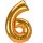 Anagram Folienballon -Zahl 6- Gold 134cm-1St