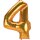 Anagram Folienballon -Zahl 4- Gold 134cm-1St