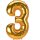 Anagram Folienballon -Zahl 3- Gold 134cm-1St