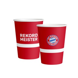 8 Becher FC Bayern München Papier  250 ml
