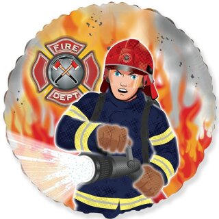 Flexmetal Folienballon Feuerwehrmann  ø45cm unverpackt-1St