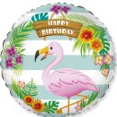 Flexmetal Folienballon Flamingo Happy Birthday...