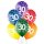 6 Luftballons Zahl 30 Mix Metallic &oslash;30cm