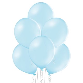 8 Luftballons Blau-Hellblau Pastel ø30cm