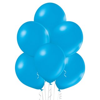 8 Luftballons Blau-Cyan Metallic ø30cm