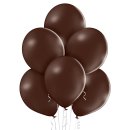 8 Luftballons Braun-Kakaobraun Pastel &oslash;30cm