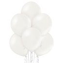 8 Luftballons Wei&szlig; Metallic &oslash;30cm