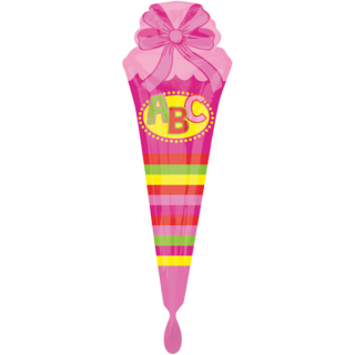 Anagram Folienballon ABC Schultüte Pink 111cm-1St