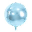 Luftballon Blau-Hellblau kugelrund Folie &oslash;40cm