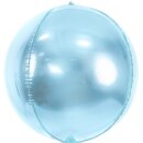 Partydeco Folienballon Hellblau ø40cm kugelrund-1St