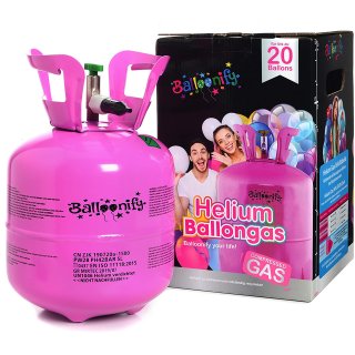 Helium-Ballongas-Einwegflasche für bis zu 20 Ballons ø23cm oder bis zu 10 St ø30cm 0,14 m³