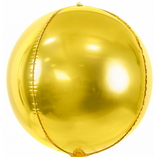 Partydeco Folienballon Gold ø40cm kugelrund-1St