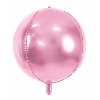 Luftballon Rosa kugelrund Folie &oslash;40cm