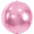 Partydeco Folienballon Rosa ø40cm kugelrund-1St