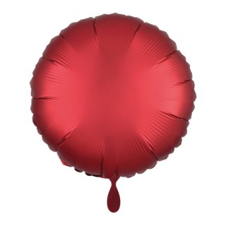 Luftballon Rot Satin Folie &oslash;45cm