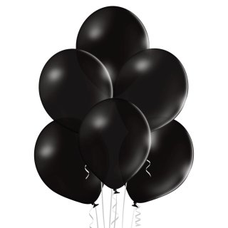 8 Luftballons Schwarz Pastel &oslash;30cm