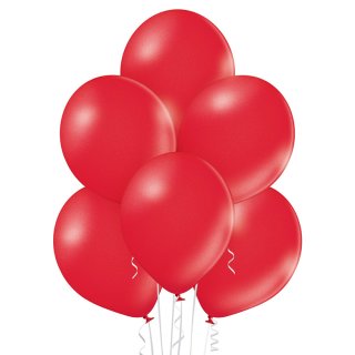 8 Luftballons Rot-Kirschrot Metallic &oslash;30cm