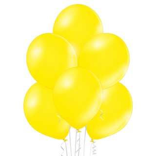 8 Luftballons Gelb-Zitronengelb Metallic ø30cm