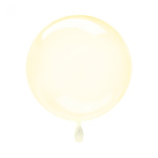 Luftballon Gelb Crystal Clearz Petite kugelrund Folie ø25cm