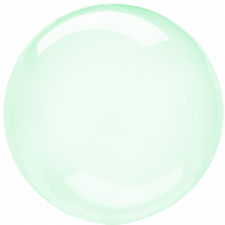 Anagram Folienballon Hellgrün ø25cm Crystal Clearz kugelrund-1St