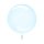 Luftballon Blau Crystal Clearz Petite kugelrund Folie ø25cm