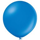 2 Riesenballons Blau Metallic kugelrund &oslash;60cm