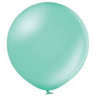 2 Riesenballons Grün-Hellgrün Metallic kugelrund ø60cm