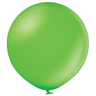 2 Riesenballons Grün-Limonengrün Metallic kugelrund ø60cm