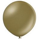 Riesenballon Braun-Mandelbraun Metallic kugelrund...