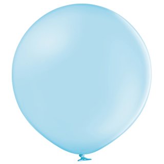 2 Riesenballons Blau-Hellblau Pastel kugelrund &oslash;60cm