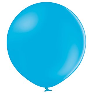2 Riesenballons Blau-Cyan Pastel kugelrund ø60cm