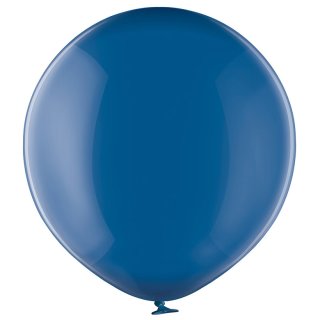 2 Riesenballons Blau-Königsblau Kristall kugelrund ø90cm