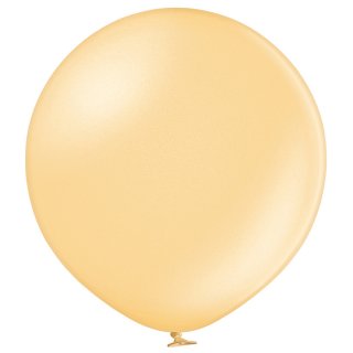 2 Riesenballons Orange-Pfirsich Metallic kugelrund &oslash;90cm