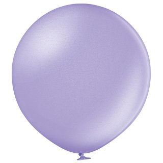 2 Riesenballons Violett-Lavendel Metallic kugelrund &oslash;90cm