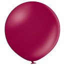 2 Riesenballons Burgund Metallic kugelrund &oslash;90cm