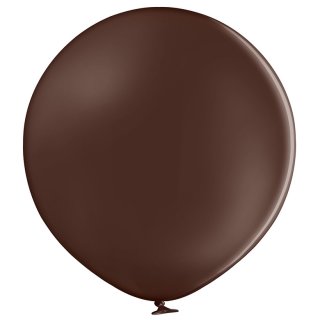 2 Riesenballons Braun-Kakaobraun Standard kugelrund &oslash;90cm