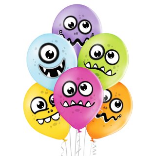 Belbal Premium Luftballon Monsterköpfe  ø30cm-6St