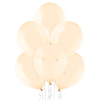 100 Luftballons Orange-Hellorange Kristall &oslash;30cm