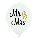 6 Luftballons Mr &amp; Mrs &oslash;30cm