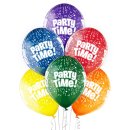 6 Luftballons Party Time &oslash;30cm