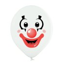6 Luftballons Clownkopf &oslash;30cm