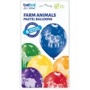 Luftballon Bauernhoftiere Latex-Rund ø30cm-6St Belbal