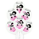 Luftballon Kuhkopf Latex-Rund ø30cm-6St Belbal