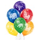 6 Luftballons Zoo Tiere &oslash;30cm