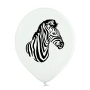 Belbal Premium Luftballon Dschungeltiere Weiß  ø30cm-6St