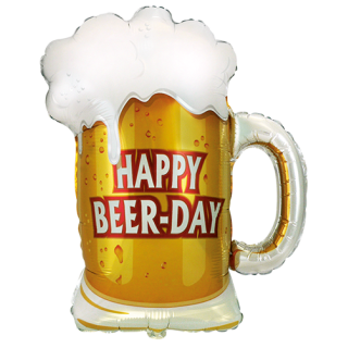 Flexmetal Folienballon Bierkrug Happy Beer-Day 68cm-1St